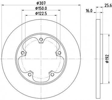 Тормозной диск HELLA 8DD355122781