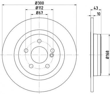 Тормозной диск HELLA 8DD355122871