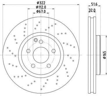 Тормозной диск HELLA 8DD355122911