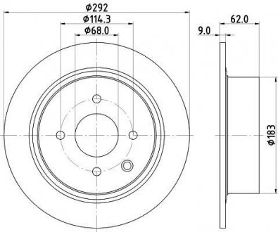 Тормозной диск HELLA 8DD355122981