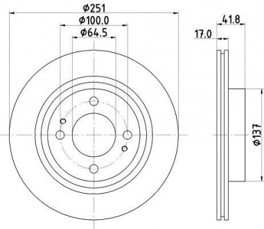 Тормозной диск HELLA 8DD355122991