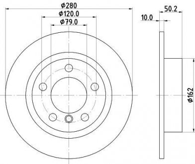 Тормозной диск HELLA 8DD355123001