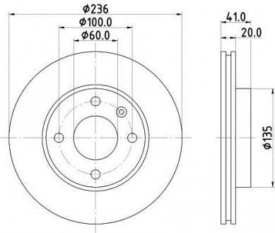 Тормозной диск HELLA 8DD355123121