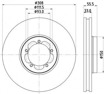 Тормозной диск HELLA 8DD355123131