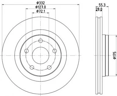 Tarcza ham. malow. prz. JEEP HELLA 8DD355123141
