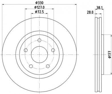 Тормозной диск HELLA 8DD355123151