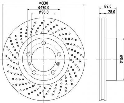 Тормозной диск HELLA 8DD355125021