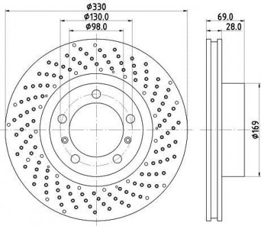 Тормозной диск HELLA 8DD355125031