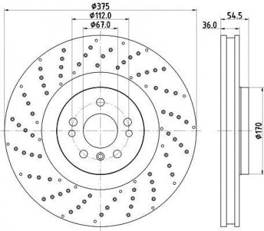 Тормозной диск HELLA 8DD355125041