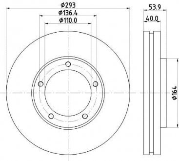 Тормозной диск HELLA 8DD355125111