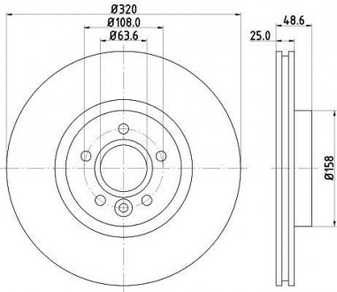 Тормозной диск HELLA 8DD355125151