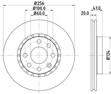 Тормозной диск HELLA 8DD355127071