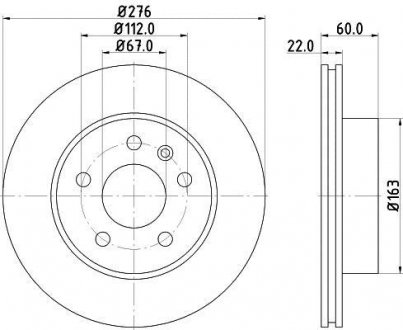 Тормозной диск HELLA 8DD355127231