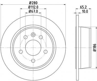 Тормозной диск HELLA 8DD355127241