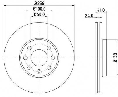 Тормозной диск HELLA 8DD355127371