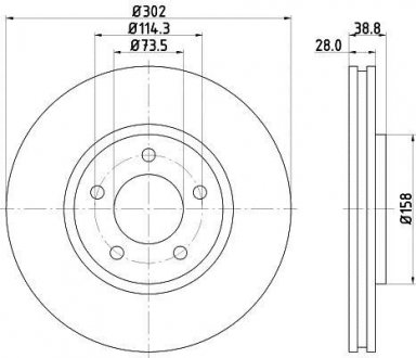 Тормозной диск HELLA 8DD355127671