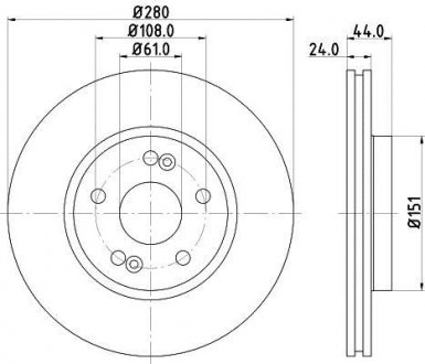 Тормозной диск HELLA 8DD355127741