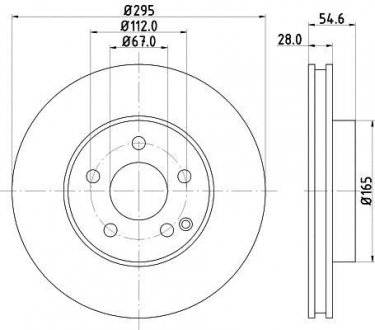 Тормозной диск HELLA 8DD355127751