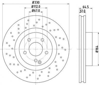 Тормозной диск HELLA 8DD355127951