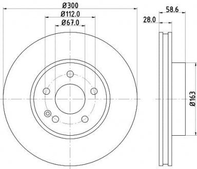 Тормозной диск HELLA 8DD355128131