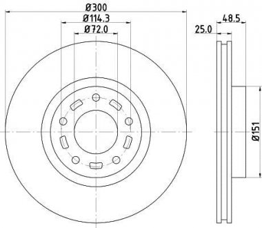 Тормозной диск HELLA 8DD355128241