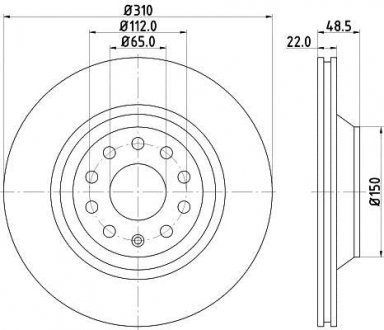 Тормозной диск HELLA 8DD355128451