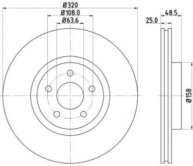 Тормозной диск HELLA 8DD355128541