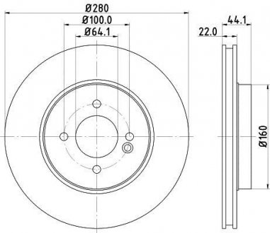 Тормозной диск HELLA 8DD355128681