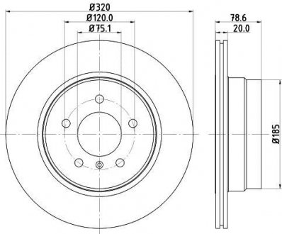 Тормозной диск HELLA 8DD355128761