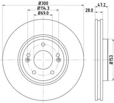 Тормозной диск HELLA 8DD355128831