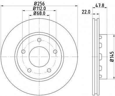 Тормозной диск HELLA 8DD355128901