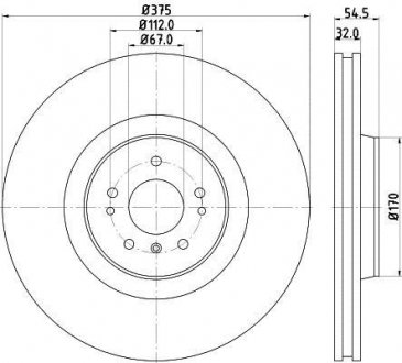 Тормозной диск HELLA 8DD355128941