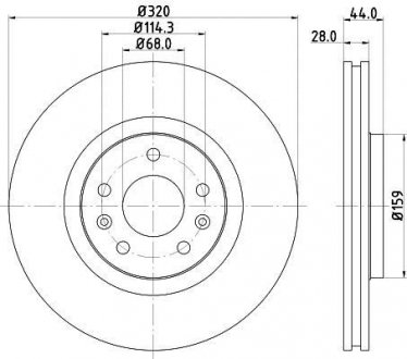 Тормозной диск HELLA 8DD355129111