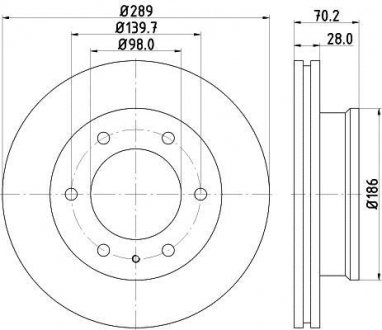 Тормозной диск HELLA 8DD355129181