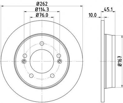 Тормозной диск HELLA 8DD355129451