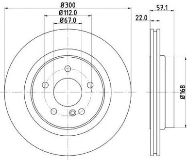 Тормозной диск HELLA 8DD355129531