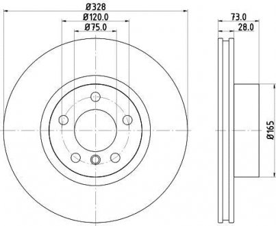 Тормозной диск HELLA 8DD355129631