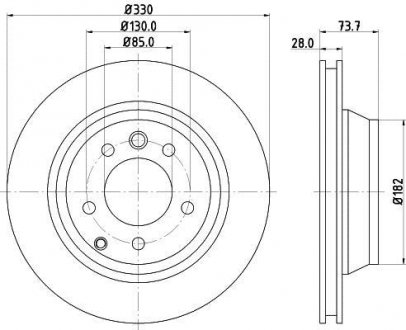 Тормозной диск HELLA 8DD355129761