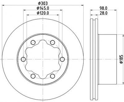 Tarcza ham. malow. tyі MAN VW HELLA 8DD355129991