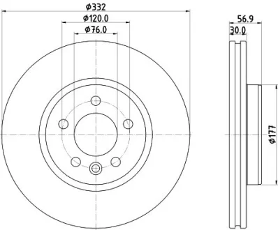 Tarcza ham. malow. HC prz. VW HELLA 8DD355132561