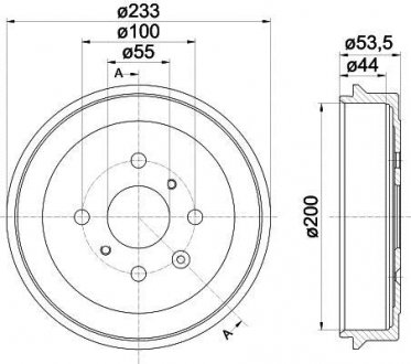 Гальмівний барабан HELLA 8DT355300581