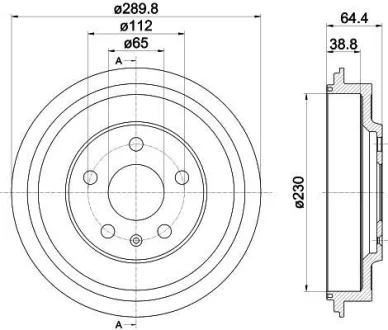 Тормозный барабан HELLA 8DT355302561