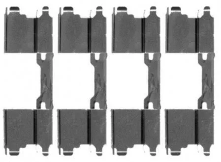Тормозные колодки (монтажный набор) HELLA 8DZ355203501
