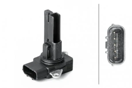 Витратомір повітря (5 pin, картрідж) VOLVO S60 II, S80 II, V60 I, V70 III, XC60 I, XC70 II, TOYOTA DYNA, HILUX VII, LAND CRUISER, LAND CRUISER PRADO, MIRAI 1.5-Electric 08.05- HELLA 8ET358095241