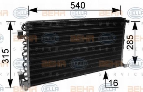 Радіатор кондиціонера HELLA 8FC351036041 (фото 1)