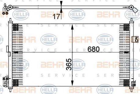 Радиатор кондиционера HELLA 8FC351302251