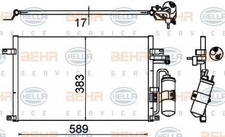 Радиатор кондиционера HELLA 8FC351310721