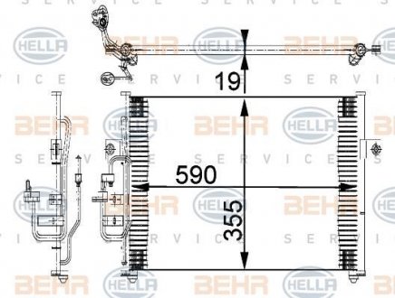 Радіатор кондиціонера HELLA 8FC351318021