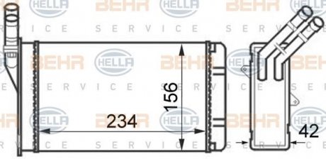 Радіатор пічки HELLA 8FH351024301