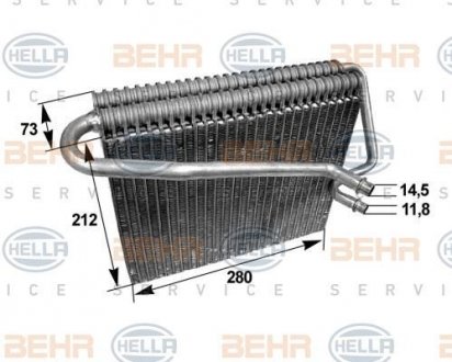Випаровувач кондиціонера HELLA 8FV351211031